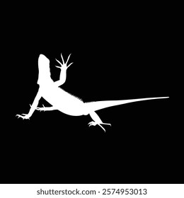 lguana vector animal illustration black background