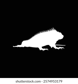 lguana vector animal illustration black background