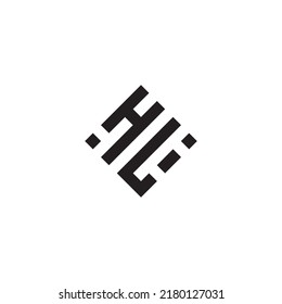 Logotipo de concepto geométrico abstracto LH en diseño profesional de alta calidad que será mejor para el estilo de la calle