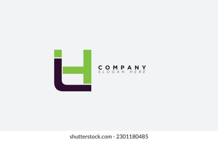 Letras alfabetas de LH Logo del monograma inicial y HL