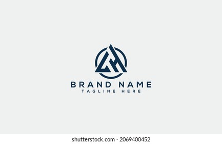 Diseño de icono de logotipo creativo LH en formato vectorial con letra
