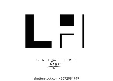 Logotipo creativo minimalista de espacio negativo de LH con monograma moderno para marca y logotipo de marca comercial con letras iniciales Diseño de logotipo para marca.