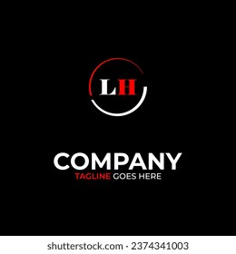 LH creative modern letters logo design template