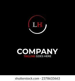 LH creative modern letters logo design template