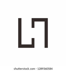 LH or H or HL logo initial letter design template vector illustration