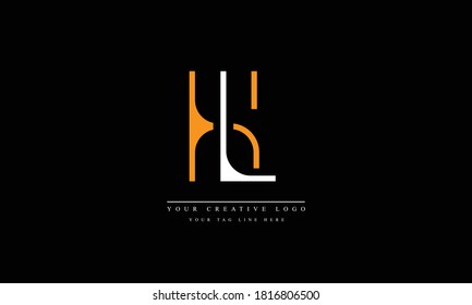 LH HL abstrakte Vektorlogo-Monogramm-Vorlage