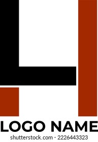 LH, vector de diseño inicial del logotipo del alfabeto HL