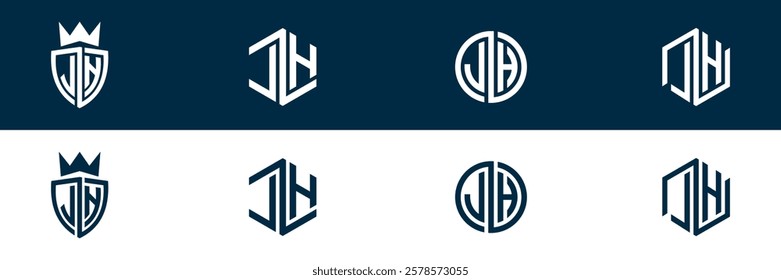 LH HL letter logo set design