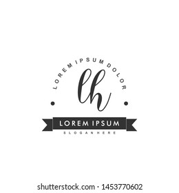 LH Initial beauty monogram logo vector