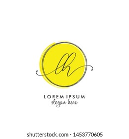 LH Initial beauty monogram logo vector