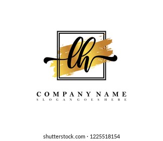 LH Initial handwriting logo concept