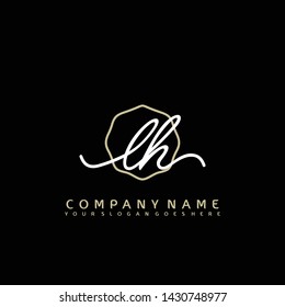 LH Initial handwriting logo concept
