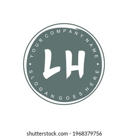 LH Initial Logo Branding Brush Hochzeitsgeschäft