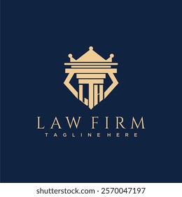 LH initial monogram logo for lawfirm vector design