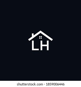 lh Initial real estate logo inspiration vector logo icon