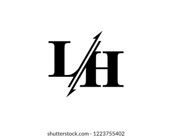 LH initials logo sliced