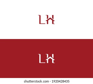 Icono vectorial del logotipo del inmobiliario de las iniciales LH