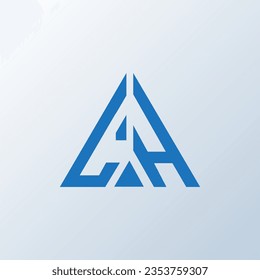 Diseño creativo del logo de la carta LH. Diseño único de LH.
