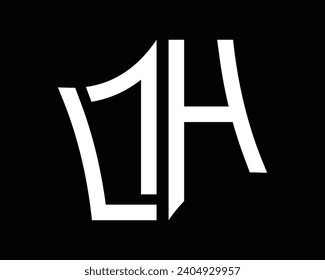
LH letter logo design vector art.
