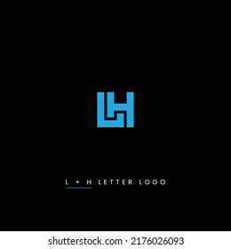 LH letter logo simple and modern