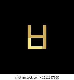 LH Letter monogram with abstrac concept style design