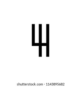 lh letter vector logo