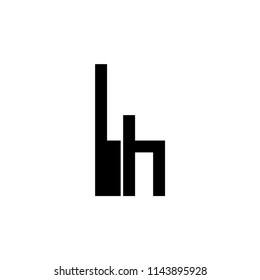 lh letter vector logo