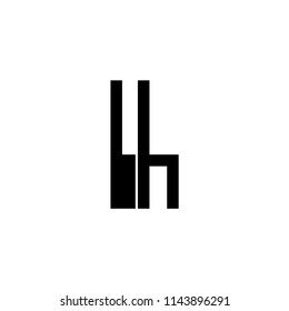 lh letter vector logo