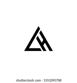 lh letter vector logo abstract