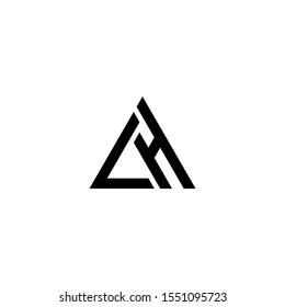 lh letter vector logo abstract