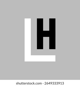 LOGOTIPO ÚNICO DEL VECTOR DE LA LETRA DE LH