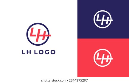 LH logo design in the circle like a gear shift