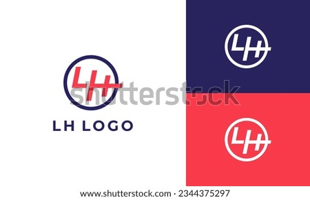 LH logo design in the circle like a gear shift