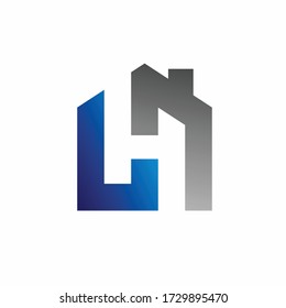 LH logo design, mortgage vector logo