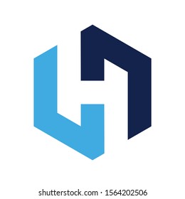 LH logo initial letter design template vector illustration