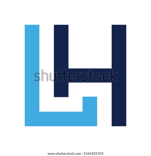 Lh Logo Initial Letter Design Template Stock Vector (Royalty Free ...