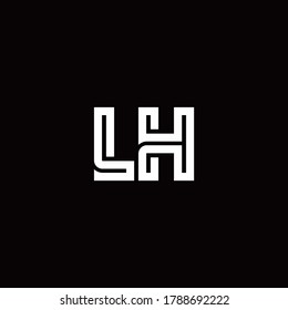 Lh Monogram Logo Abstract Line Design Stock Vector (Royalty Free ...