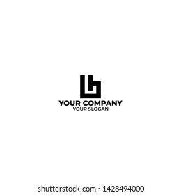 LH Square Logo Design Vector