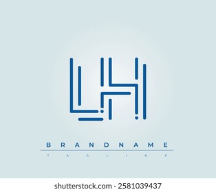 LH Technology Letter Logo Template. This tech letter logo is a graphic mark that uses letters to represent a technology company.