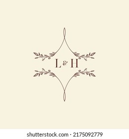 LH Hochzeit-Logobriefe in hochwertigem professionellem Design, die gut in allen Printmedien drucken können