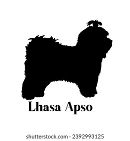 Lhasa Apso Dog silhouette dog breeds logo dog monogram logo dog face vector