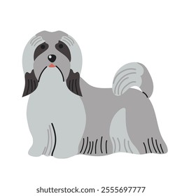 Lhasa apso icon clipart avatar logotype isolated illustration