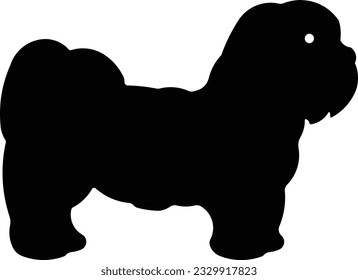 Lhasa Apso pet dog animal wild Glyph