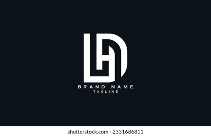 LHD, HLD, HDL, Abstract initial monogram letter alphabet logo design