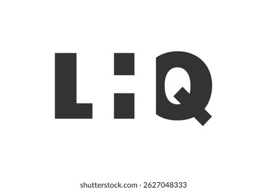 Design do logotipo LHQ. Letra inicial L H Q estilo de fonte em negrito para start-ups de tecnologia, consultoria, marca corporativa. Nome criativo da empresa, manchetes identidade tipográfica, logotipo moderno. Ilustração vetorial.