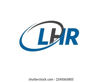Letra LHR diseño creativo elegante del logo de swoosh