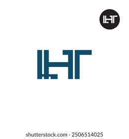 Diseño de monograma de letra de logotipo LHT