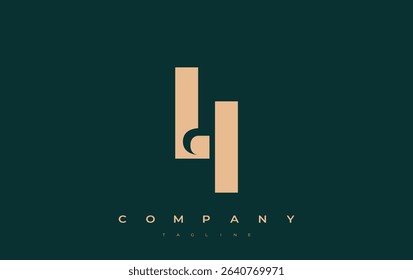 LI Abstract Geometric Logo Design. Modern and elegant logo design with simplistic typography elements, showcasing branding excellence.