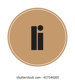li brown letters ,abstract background logo, design identity in circle, alphabet letter
