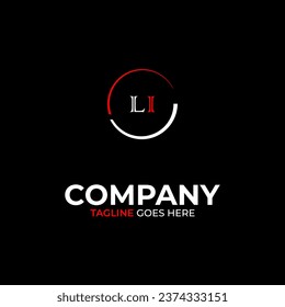 Plantilla de diseño de logotipo de letras modernas creativas LI